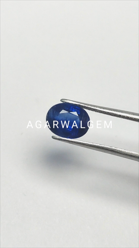 Blue Kyanite 9x7mm Oval Faceted Stone – 3ct Deep Blue Sparkling Gem - Video 1 of 1