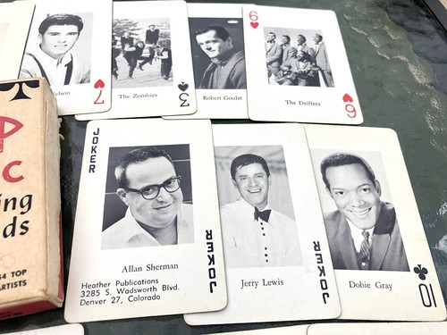 Raro De Colección 1966 Producción Heather Banda de Músicos Foto Jugando Tarjetas Elvis Beatles - Imagen 15 de 21