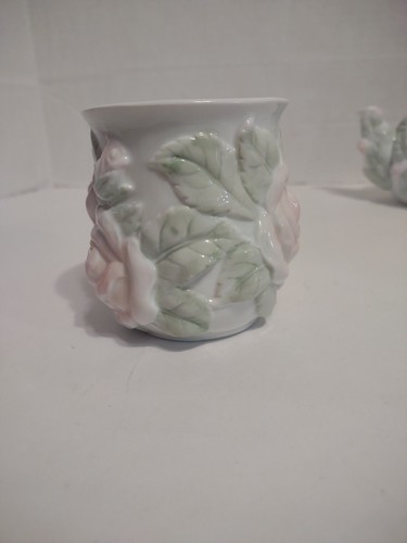Lot: 3x Vtg Avon 1998 Rose Cherub Angel Pastel Teapot & 2x Mug Blonde Version - Imagen 5 de 20