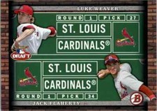 2014 Bowman Draft Dual Draftees DD-WF Luke Weaver Jack Flaherty Rookie Cardinals