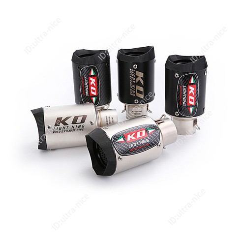 Universal 38-61mm Exhaust Tail Pipe Motorcycle Shorty Muffler Silencers 180mm - Bild 1 von 7