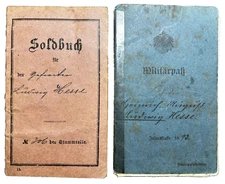 Original WWI German Soldbuch & Military Pass HESSE Landsturm Hannover 1915 1917