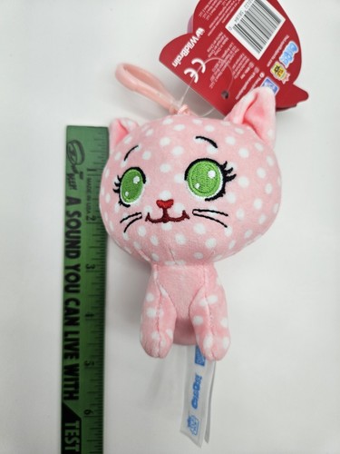 Strawberry Shortcake Custard Cat Plush Pink Backpack Clip Hanger - Picture 7 of 7