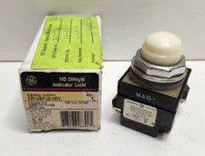 NEW OLD STOCK! GE GENERAL ELECTRIC 24V WHITE INDICATOR LIGHT CR104PLG18W