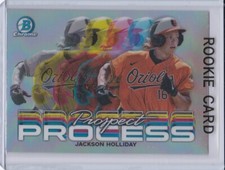 JACKSON HOLLIDAY ROOKIE CARD Baltimore Orioles O's 2023 BOWMAN CHROME PROCESS RC