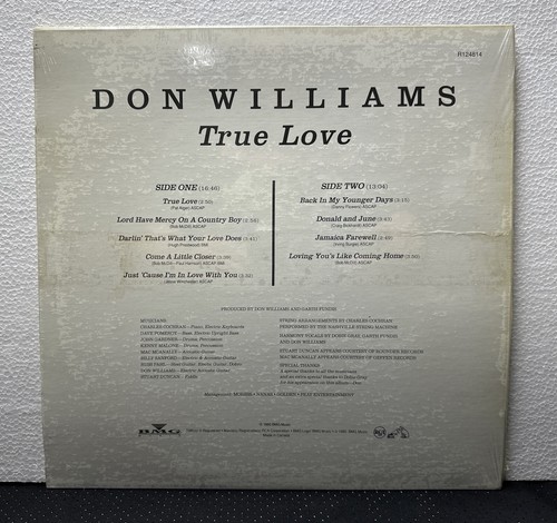 Don Williams-True Love Vinyl BMG -LP Canada R124814 NEW SEALED RARE - Picture 2 of 3