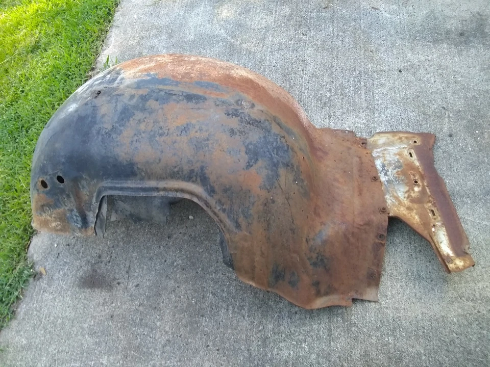 Impala Bel Air Biscayne 1966 fabricante de equipos originales LH lado del conductor guardabarros interior con extensión  Foto 2 de 4