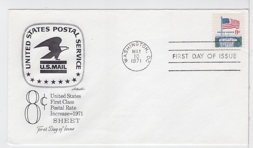 TurtlesTradingPost- Flag over Whitehouse #1338F Sheet Stamp- FDC 1971 Artmaster