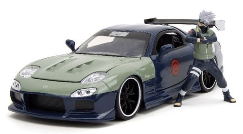JADA TOYS - MAZDA RX-7 con figura Kakashi Azul 1995 NARUTO - 1/24 - JAD34370
