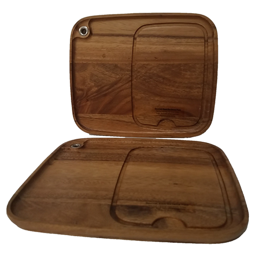 Ironwood Grillgeschirr Gourmet Steakgrill Holzplatten 2er Set Akazienholz
