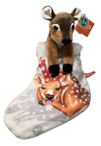Medias de felpa rellenas Wild Republic mini cervatillo ciervo Navidad vacaciones con etiquetas - Imagen 3 de 21