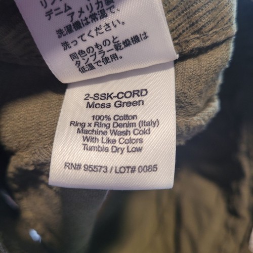 Paper Denim & Cloth Olive Moss Green Corduroy Skirt Size 29 - Picture 6 of 6