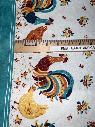 MODA 100% cotton toweling fabric Novelty Chicken Cluck 920-290 - 16 in x 36 in - Picture 6 of 8