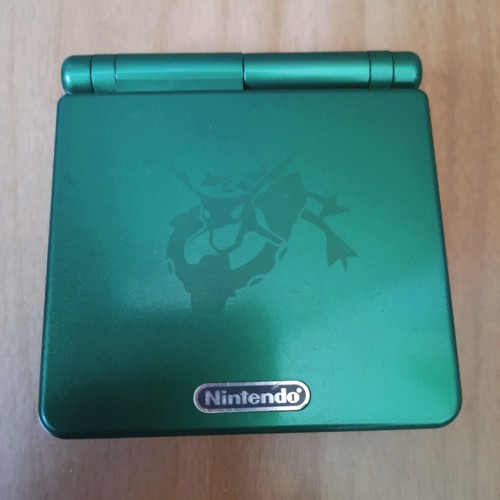 Nintendo Gameboy Advance SP Rayquaza Pokemon Center Limited Grün Nur Konsole - Bild 2 von 6