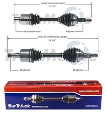 For Pontiac G6 Chevy Malibu 06-09 FWD Pair Set of Front CV Axle Shafts SurTrack