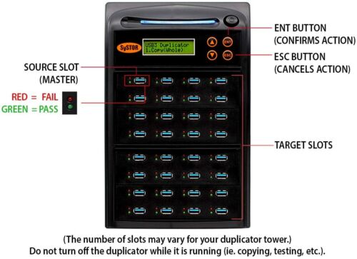 Systor 1:47 USB Duplicator & Sanitizer 6GB/Min - Flash Drive Cloner & Wiper - Picture 2 of 3