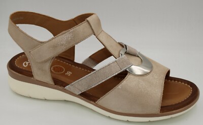 Ara Damenschuhe Sandalen 39 sand metallic High Soft Sandaletten Neu 1840