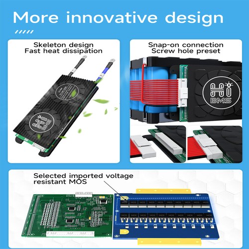 Lifepo4 12S 36V 200A Smart BMS Board Common Port with Balance+ Bluetooth Module - Picture 7 of 12
