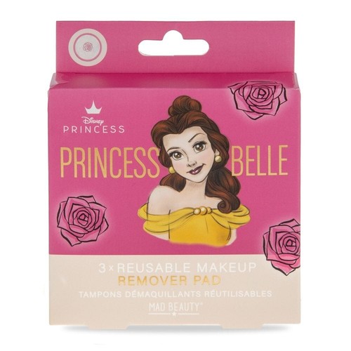 Disney Prinzessin Belle oder Arielle Reinigung wiederverwendbare Make-up Entferner Pads 3er Set - Bild 3 von 9