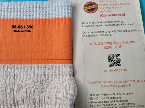 CORONA 12DKA,B,C,SL-5 KEROSENE HEATER WICK, IGNITER, WICK CLEANING BRUSH & GUIDE - Picture 9 of 9