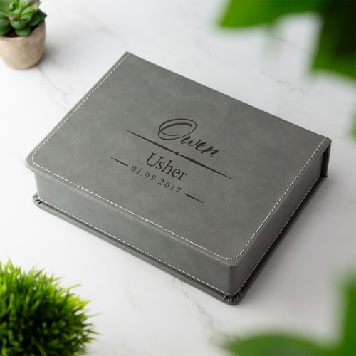 Juego de regalo personalizado de matraz de cadera de cuero 6 oz novio ciervo de boda padrino padrino mejor hombre - Imagen 10 de 16