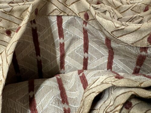 Set of 4 Vintage JC Penney Embroidered Art Deco Curtains - 84"x54" - Metallic - Picture 4 of 6