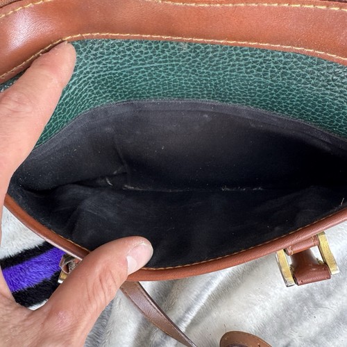 DOONEY & BOURKE ALL WEATHER LEATHER GREEN PURSE / HANDBAG DUCK - Picture 3 of 10