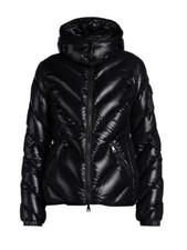NEW Moncler Brouel Chevron Puffer Jacket in Black SZ 2 DC418