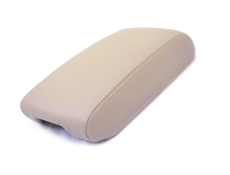 Fits 11-19 Jeep Grand Cherokee Beige Real Leather Center Console Armrest Cover - Imagen 1 de 4