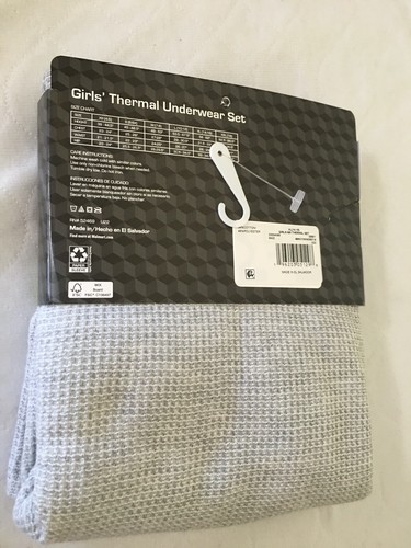 New Athletic Works Thermal Underwear Set Girls Gray Extra Warm many sizes - Picture 4 of 5