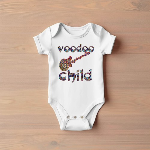 Body de bebé - Vudú Niño Jimi Hendrix Ropa de bebé para bebés niños y niñas - Imagen 5 de 8