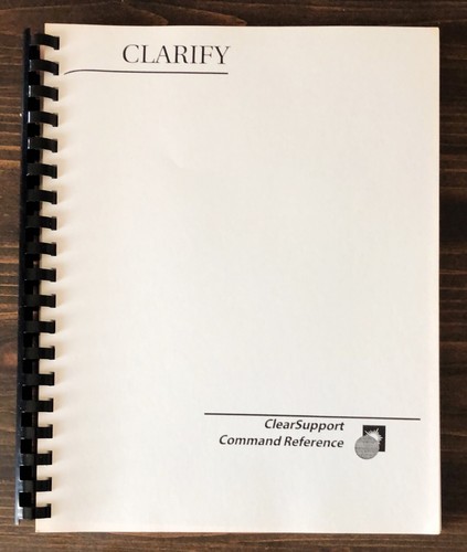 Clarify - Referencia de comando ClearSupport (1994) - Imagen 1 de 9