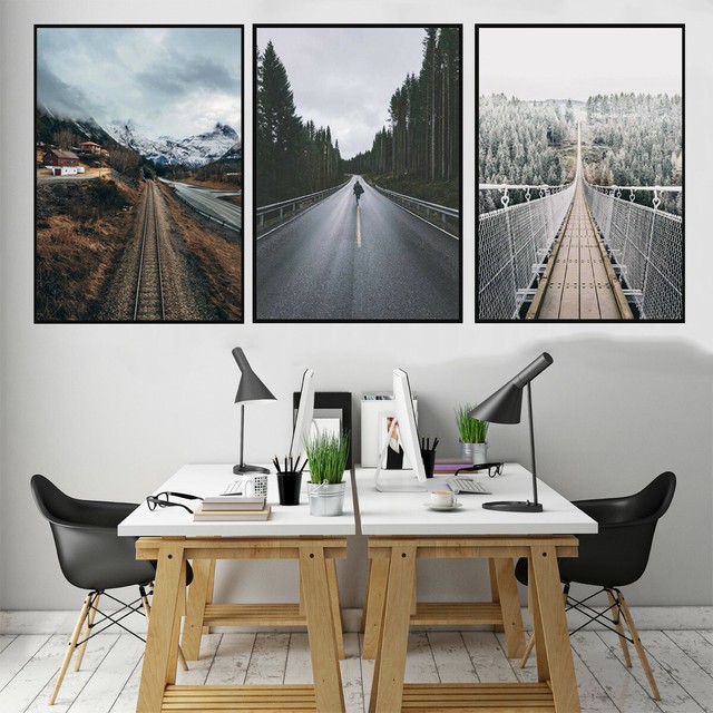 Canvas Print Poster Bedroom Room Roads Rail Photos Picture Art Home Wall Decor