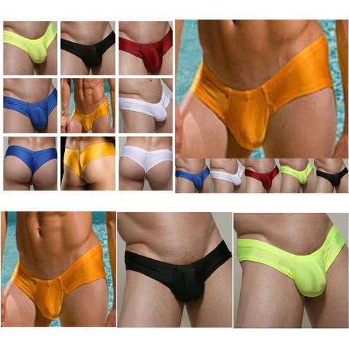 Mens Bulge Pouch Underwear Briefs Breathable Tangas Bikini Thong Swimwear Shorts - Picture 24 of 27