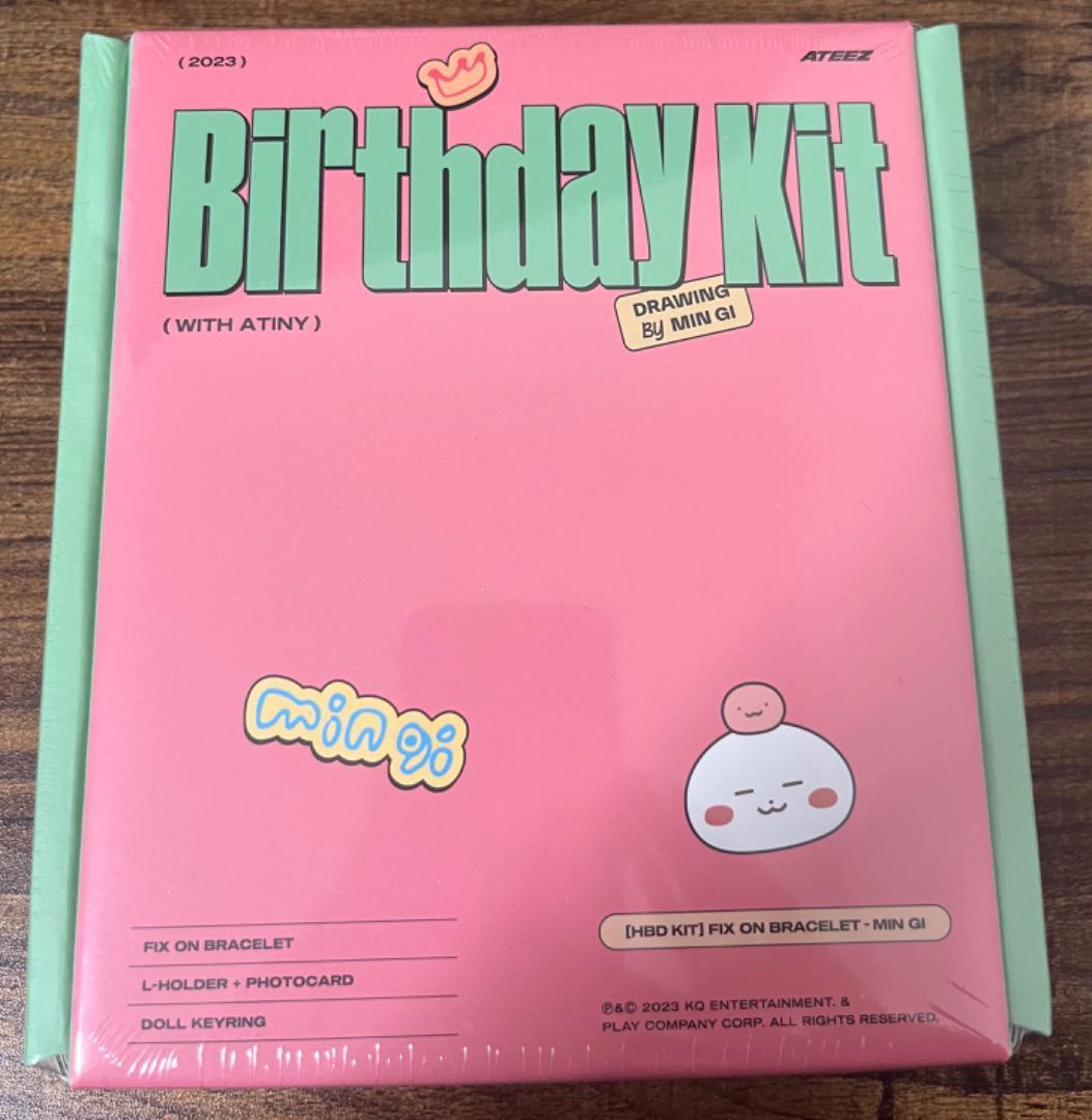 New ATEEZ MINGI Senil Birthday Kit MD Photo card Bracelet