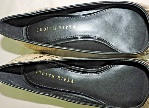 Judith Ripka para mujer Robin cuero texturizado sin cordones estampado animal talla 7 M - Imagen 6 de 11