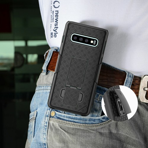 For Samsung S10/S10e/Note10 Plus Shockproof Cover Case With Kickstand +Belt Clip - Picture 8 of 13