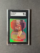 2021 Panini Prizm #333 Trey Lance Green Prizm SGC 9 RC Rookie 49ers