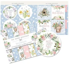 The Paper Boutique SPRING WHISPERS Paper Kit (36) 8x8 Papers (32) Die-cuts
