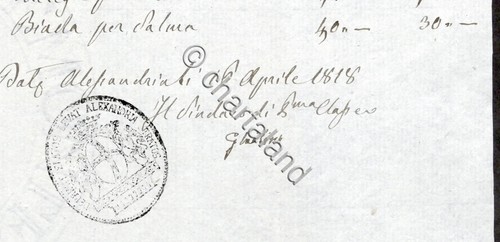 Autografo sindaco Città di Alessandria - Ambrogio Maria Ghilini - 1818 - Bild 2 von 2