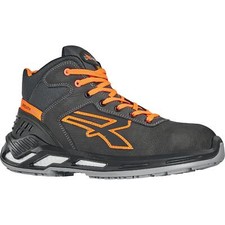 U-Power Scarpe Antinfortunistiche Alte Lord T.44 Nero e Arancione RS10124-44