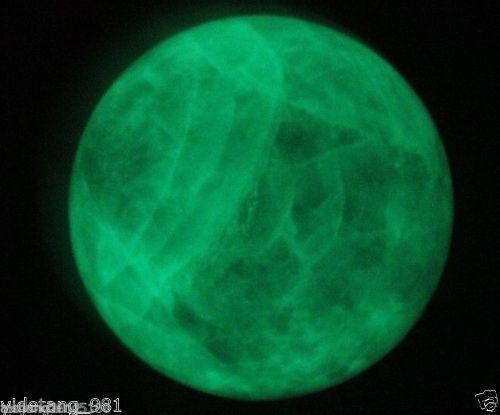 100 mm + Ständer Leuchten im Dunkeln Steinkristall Fluorit Kugelkugel (Island SPAR) - Bild 4 von 4