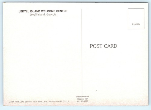Jekyll Island Welcome Center Buildings Palm Trees Landscape GA Vintage Postcard - Picture 3 of 4