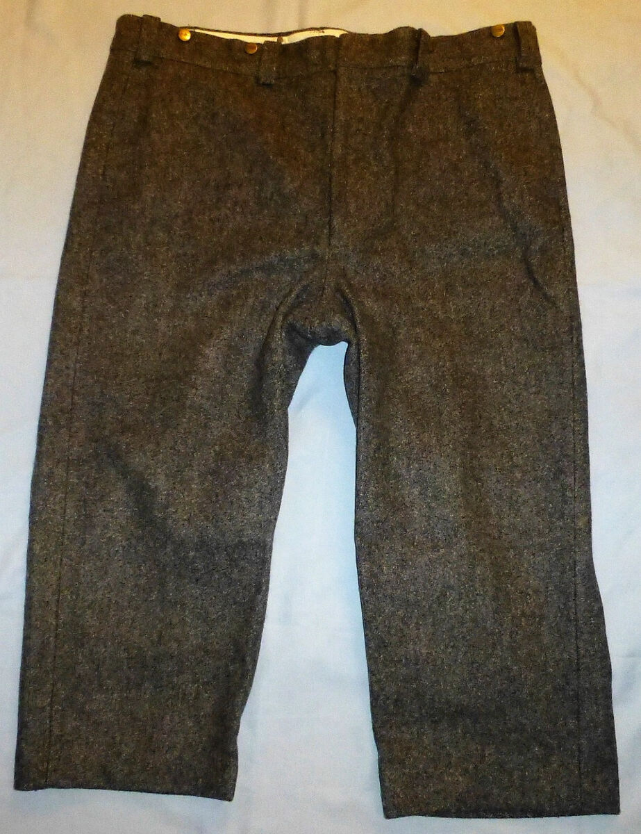 美しい LL 70/80's VTG Bean Gray 45x25 Sz Mens Pants Wool Heavy パンツ