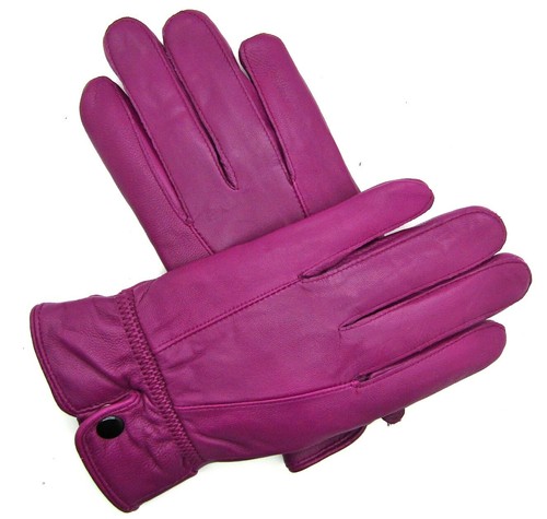 Ladies High Quality Super Soft Genuine Leather Fully Lined Gloves Winter Warm - Picture 147 of 181