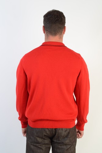 Suéter Jersey Polo Lanvin Paris Lujo Vintage Para Hombre Lana Roja Talla M - Imagen 5 de 10