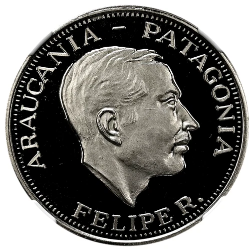 ARAUCANIA-PATAGONIA 100 Pesos 1988 '128th Anniversary of Founding' NGC PF68 UC