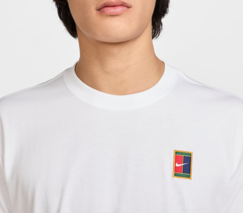 Nike Court Max 90 Tennis T-Shirts Men Sports Tee Casual White AsiaFit HJ3363-100 - Picture 3 of 5
