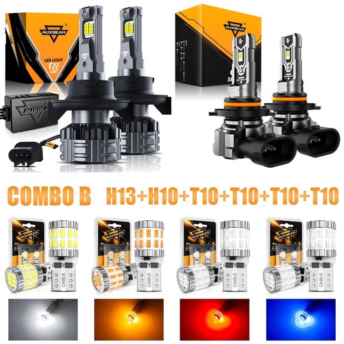 AUXBEAM LED Headlights Turn Signal DRL Fog Bulbs CANBUS for Ford F-150 2004-2014 - Picture 24 of 26
