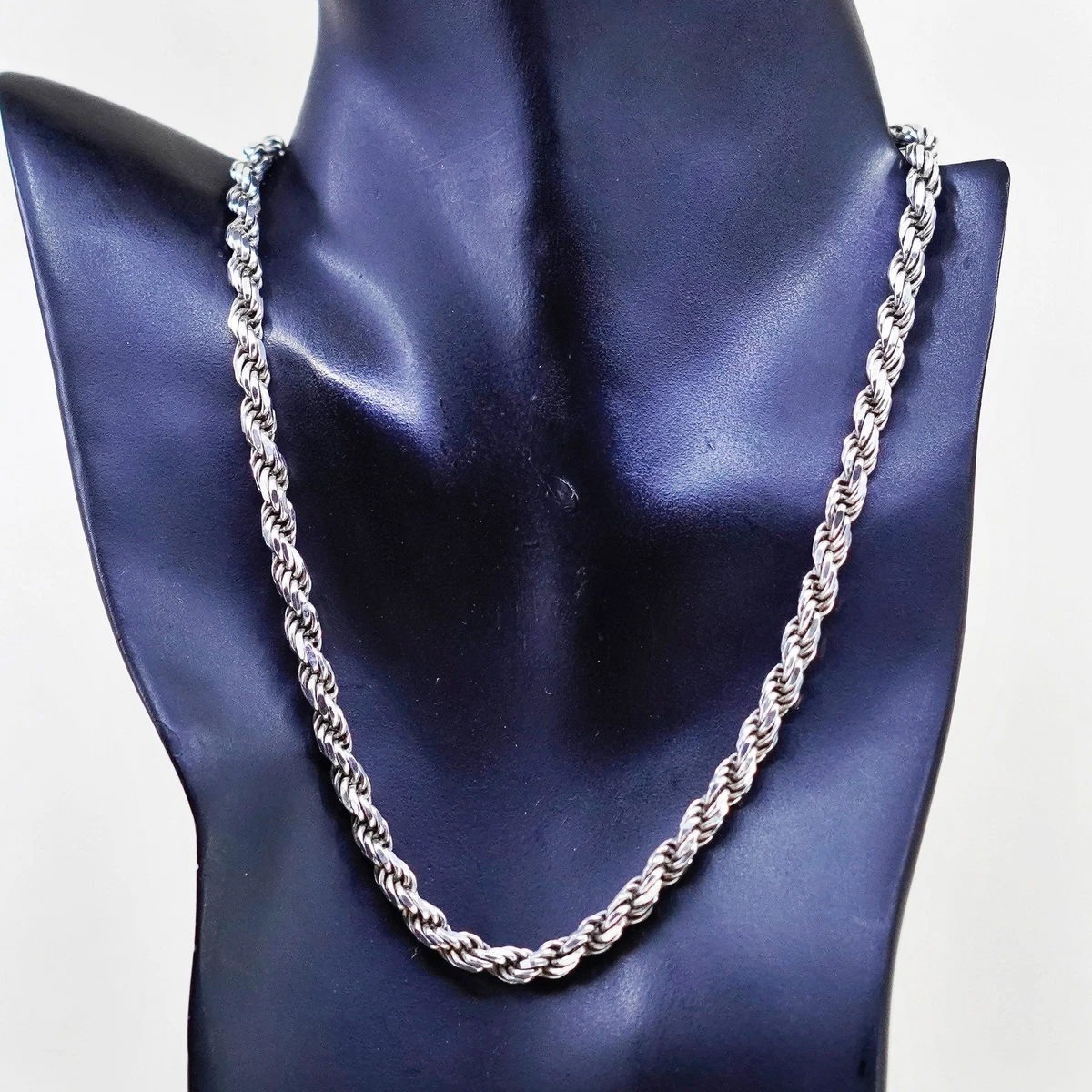 6mm silver rope sale chain
